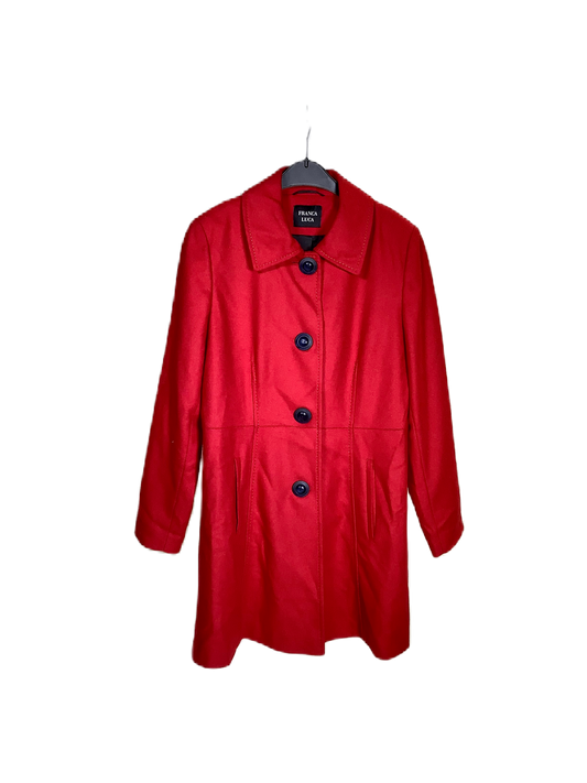 Červený vlněný kabát vel.40