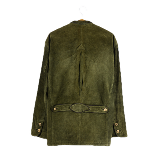 Vintage zelený kožený kabátek L