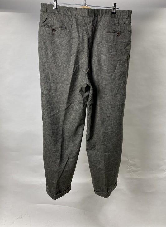 Kostkované kalhoty k obleku XL