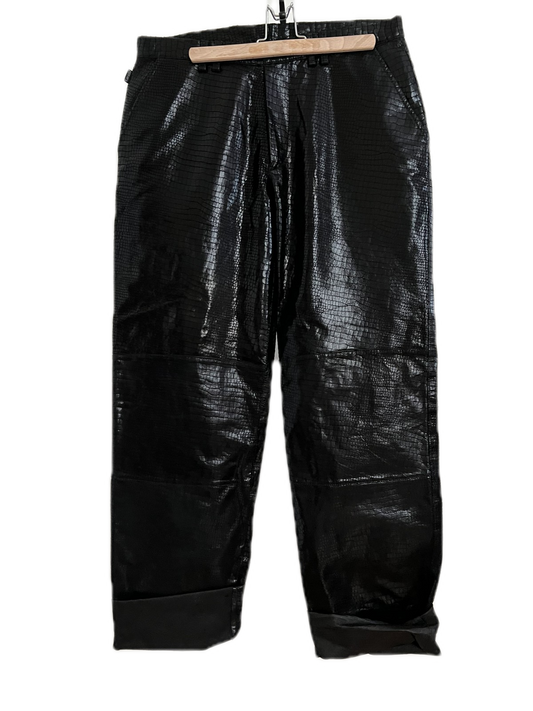 Black Leather Plus Size Pants