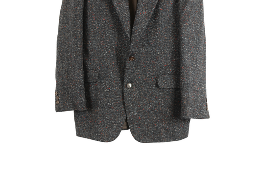 Vlněný kabátek s hedvábím a barevnými nopky M/L