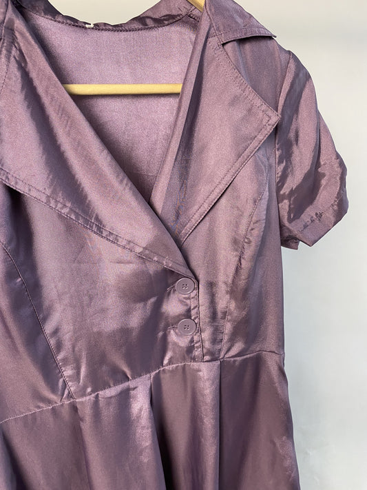Vintage fialové šaty M