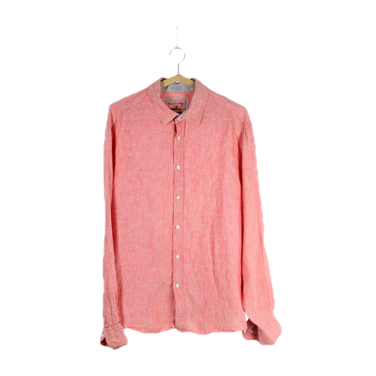 Čistě lněná růžová košile L