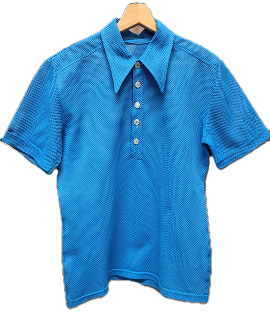 Průhledné modré vintage tričko