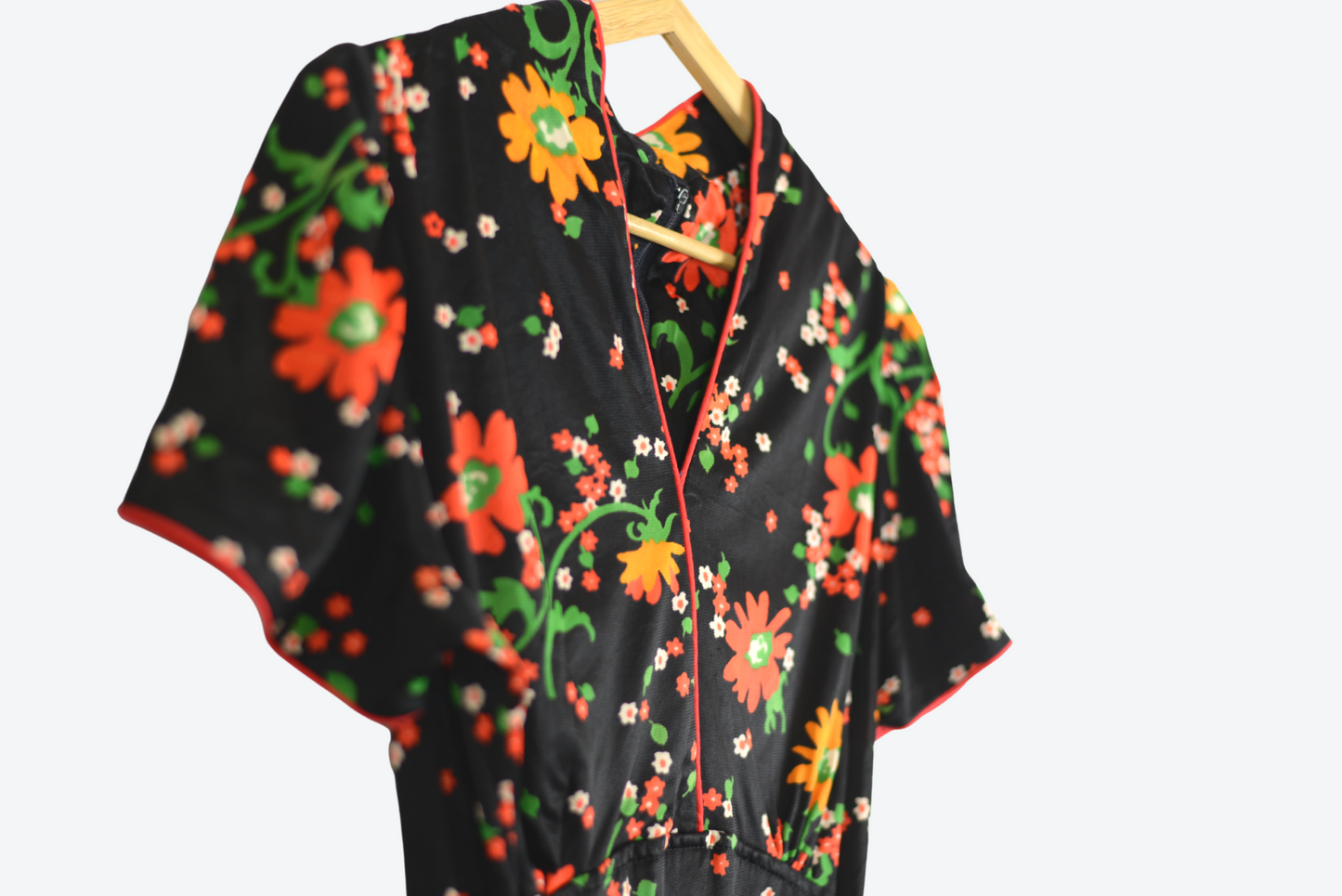 Vintage květinové šaty ala Asie S/M