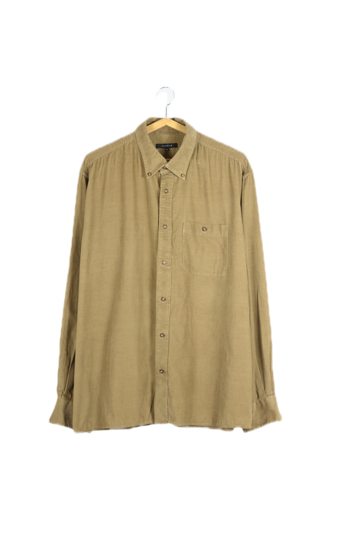 Manžestrová camel bavlněná košile L/XL