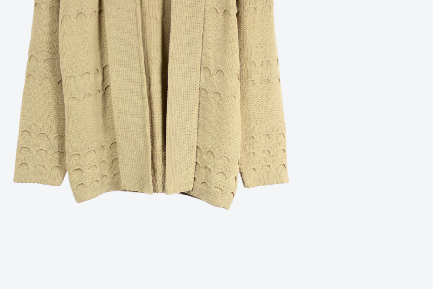 Béžový pletený kimono svetr S/M