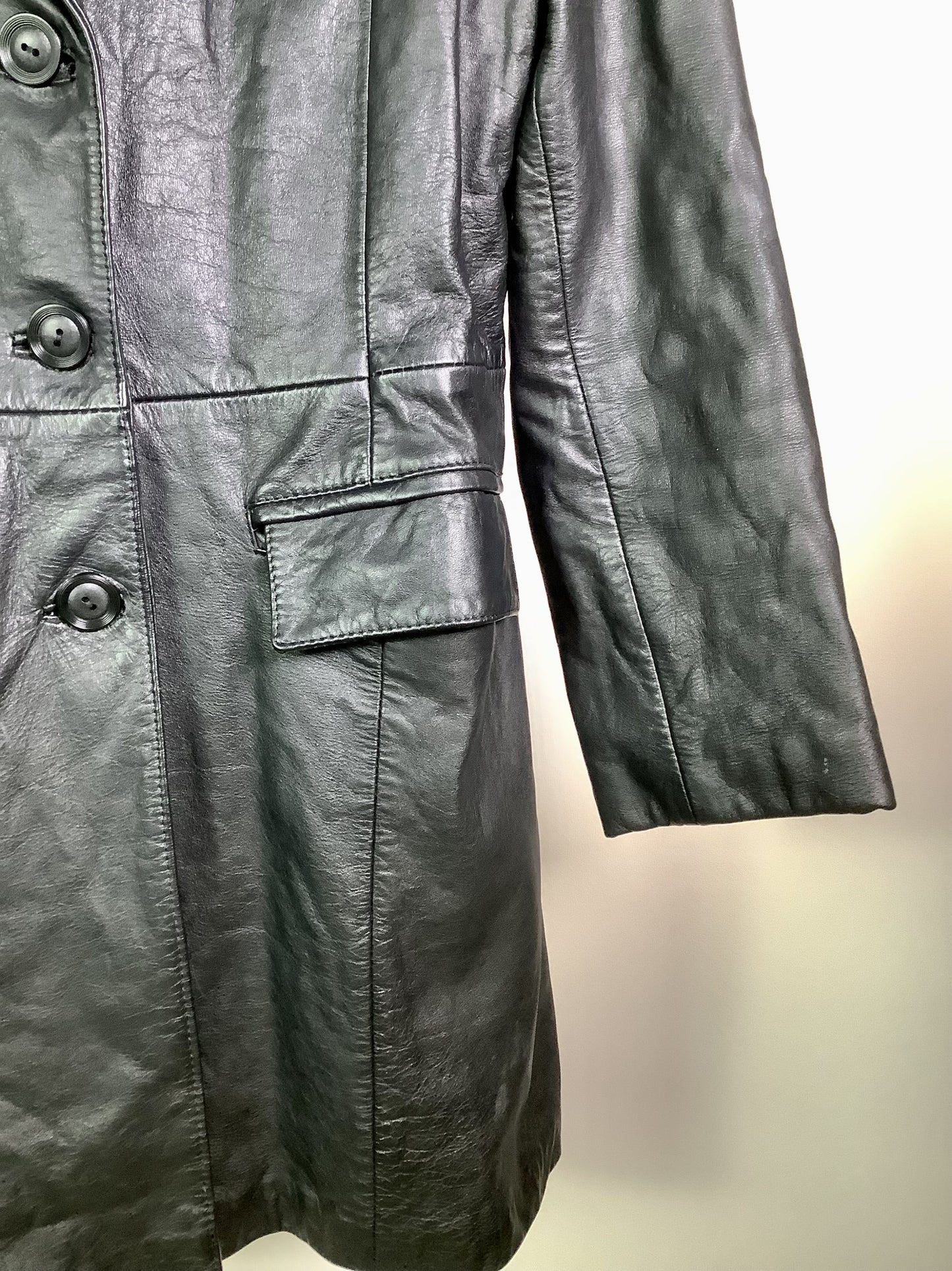 Vintage kožený kabát vel.M