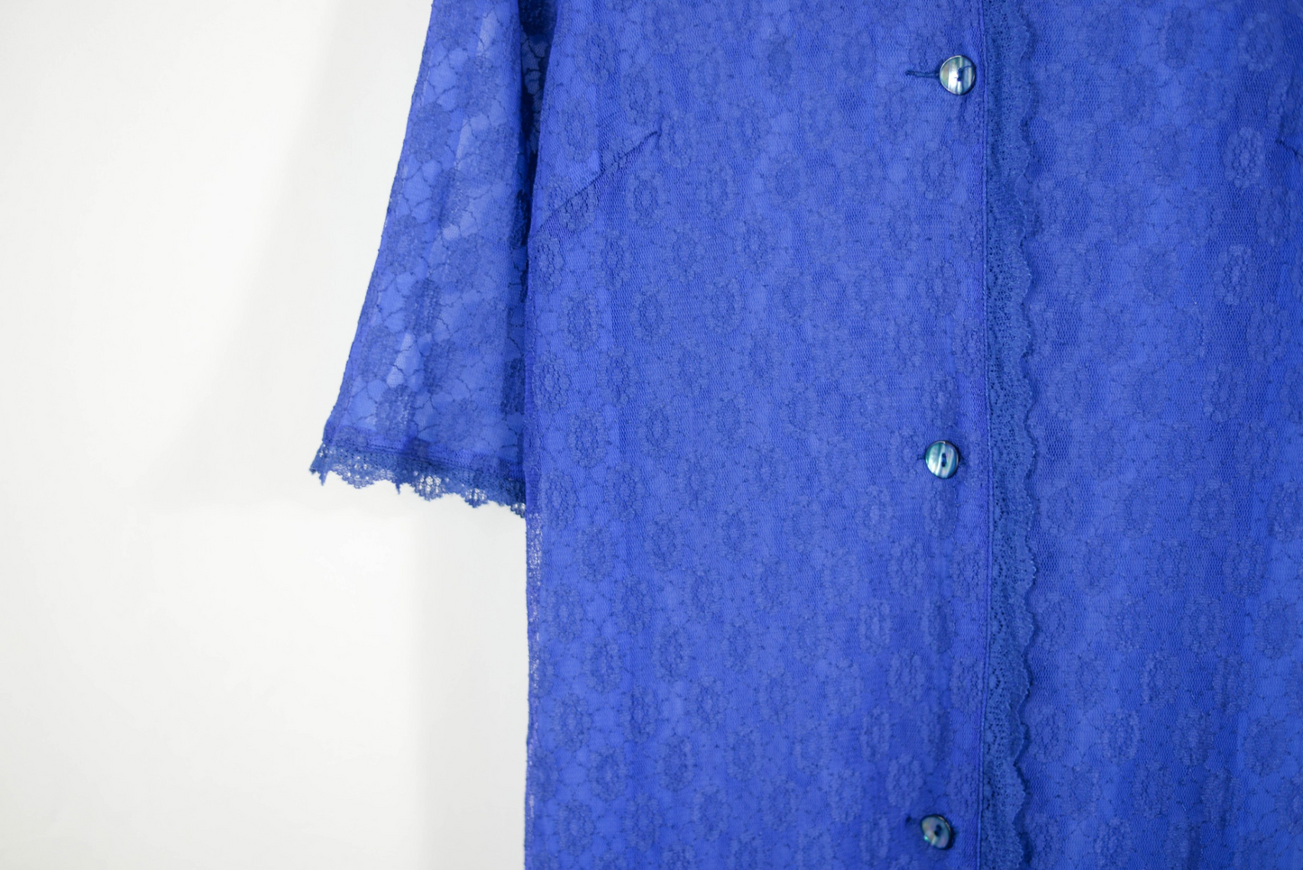 Krajkové modré vintage šaty S/M