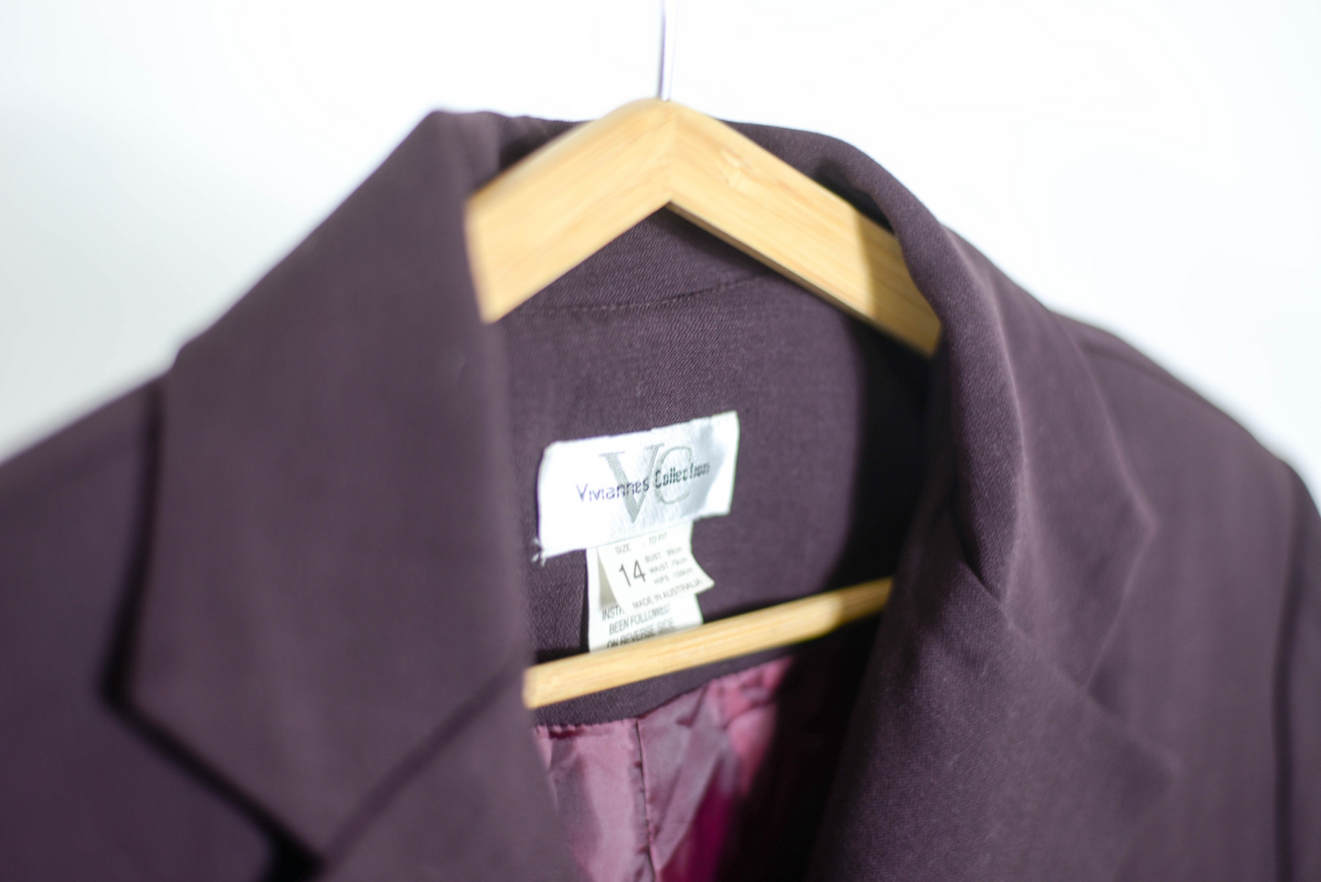 Lehký čistě vlněný vintage kabátek M/L